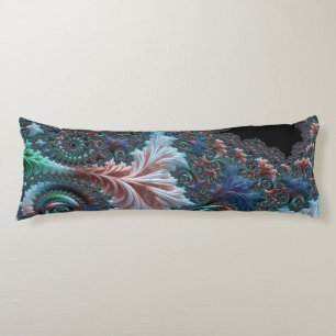 Coussins Longs Groovy Colorful Boho Hippie Mandelbrot Fractal Art