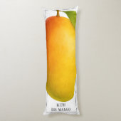 Coussins Longs Grosse Mangue, Fruit Sucré et Mots (Dos (Vertical))
