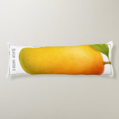 Coussins Longs Grosse Mangue, Fruit Sucré et Mots (Devant)