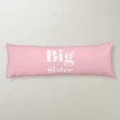 Coussins Longs Grosse soeur rose blanche fille (Dos)