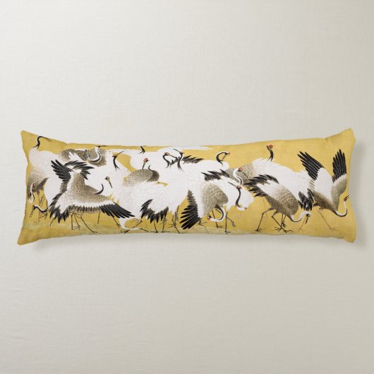 Coussins Longs Grues Japonaises Vintage Oiseau Classique (Devant)