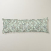 Coussins Longs Grunge Damask Canard Bleu Oeuf Sauge Vert (Dos)