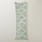 Coussins Longs Grunge Damask Canard Bleu Oeuf Sauge Vert (Devant (Vertical))