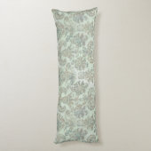 Coussins Longs Grunge Damask Canard Bleu Oeuf Sauge Vert (Dos (Vertical))