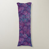 Coussins Longs Grunge Damassé Violet Pourpre Turquoise Rose Chaud (Devant (Vertical))