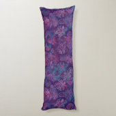 Coussins Longs Grunge Damassé Violet Pourpre Turquoise Rose Chaud (Dos (Vertical))
