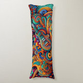 Coussins Longs Guitares en mandala style batik (Devant (Vertical))