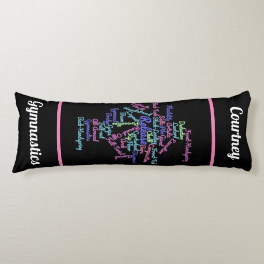 Coussins Longs Gymnastique Mot Cloud (Devant)