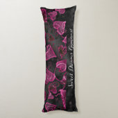 Coussins Longs Gymnastique Noir, Blanc et Rose (Dos (Vertical))