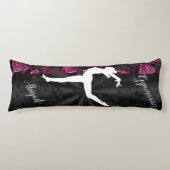 Coussins Longs Gymnastique Noir, Blanc et Rose (Devant)