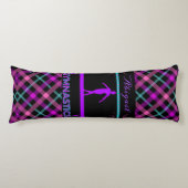 Coussins Longs Gymnastique Poutrelle rose violet Turquoise Tartan (Devant)