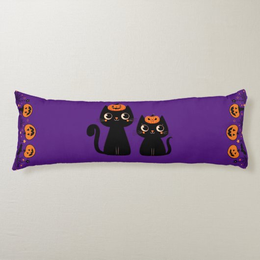Coussins Longs Halloween/Automne/Automne/citrouille/chat (Devant)
