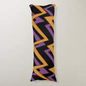 Coussins Longs Halloween Zig Zags Orange Violet (Devant (Vertical))