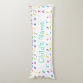 Coussins Longs HAMbyWG - Alphabet coloré, drôle (Devant (Vertical))