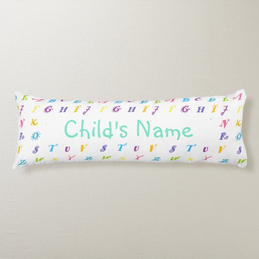 Coussins Longs HAMbyWG - Alphabet coloré, drôle (Devant)