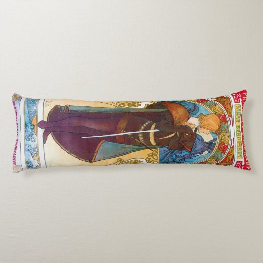 Coussins Longs Hamlet, Alphonse Mucha (Dos)