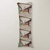 Coussins Longs Hamster Harpist – Elegant Musical Illustration (Devant (Vertical))