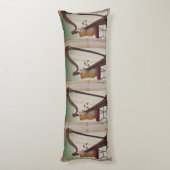 Coussins Longs Hamster Harpist – Elegant Musical Illustration (Dos (Vertical))