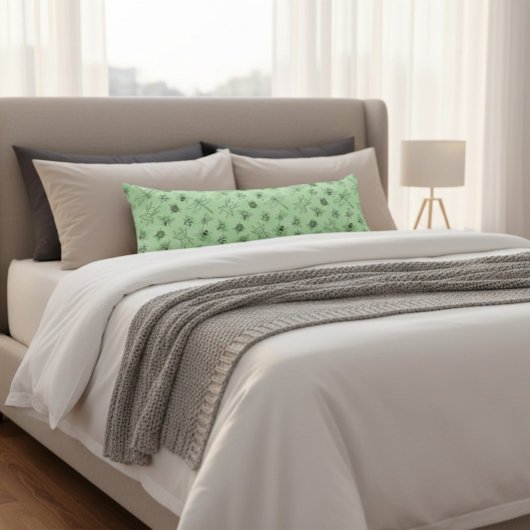 Coussins Longs Hand-Drawn Cartoon Insects Pattern 