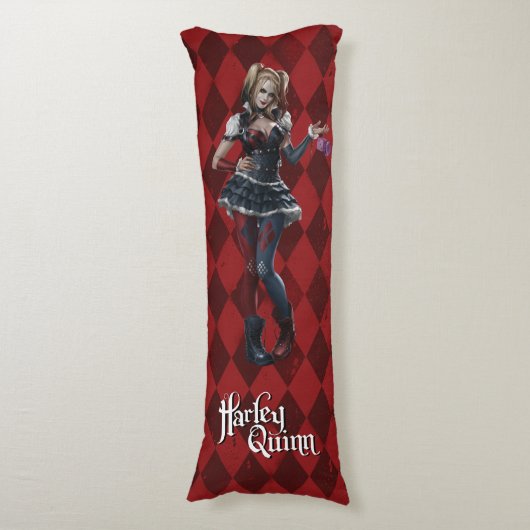 Coussins Longs Harley Quinn Avec Dice Fuzzy (Devant (Vertical))