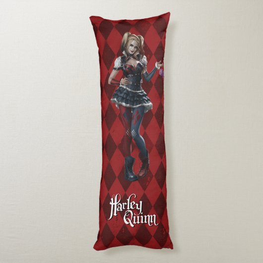 Coussins Longs Harley Quinn Avec Dice Fuzzy (Dos (Vertical))