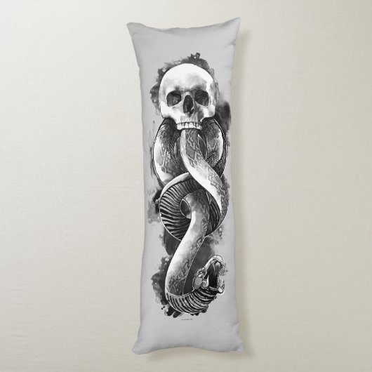 Coussins Longs Harry Potter | Aquarelle de marque foncée (Dos (Vertical))