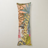 Coussins Longs Hawaii Hula Fleur Voyage Vintage (Dos (Vertical))