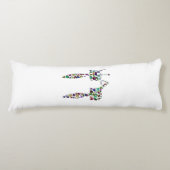 Coussins Longs Hebrew Letter 'CHET' made with Diamonds and Gems (Devant)