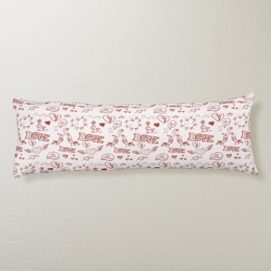 Coussins Longs Heureuse Sainte-Valentin (Dos)