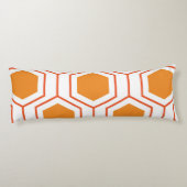 Coussins Longs Hexagon abstract geometrical pattern en orange et (Dos)