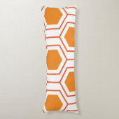 Coussins Longs Hexagon abstract geometrical pattern en orange et (Devant (Vertical))