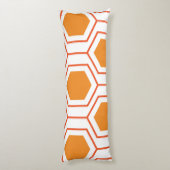 Coussins Longs Hexagon abstract geometrical pattern en orange et (Dos (Vertical))