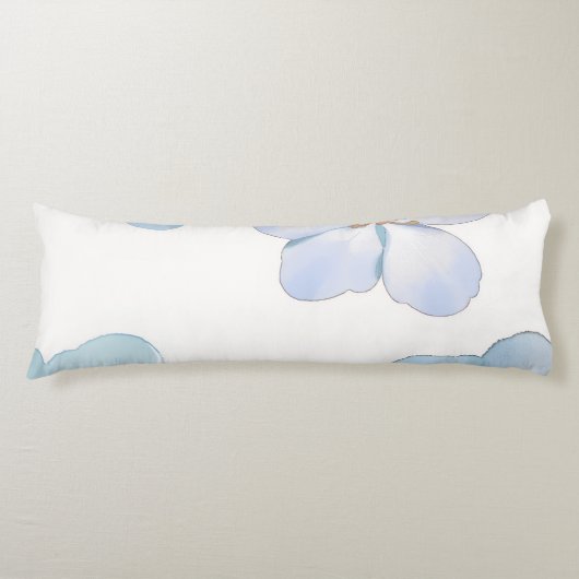 Coussins Longs Hibiscus bleu (Devant)