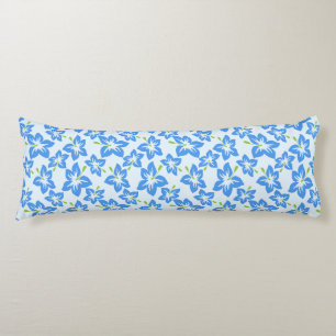 Coussins Longs Hibiscus Bleu, Fleurs Bleues, Motif De Fleurs