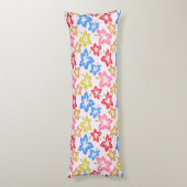 Coussins Longs Hibiscus Coloré, Motif De Fleurs (Dos (Vertical))