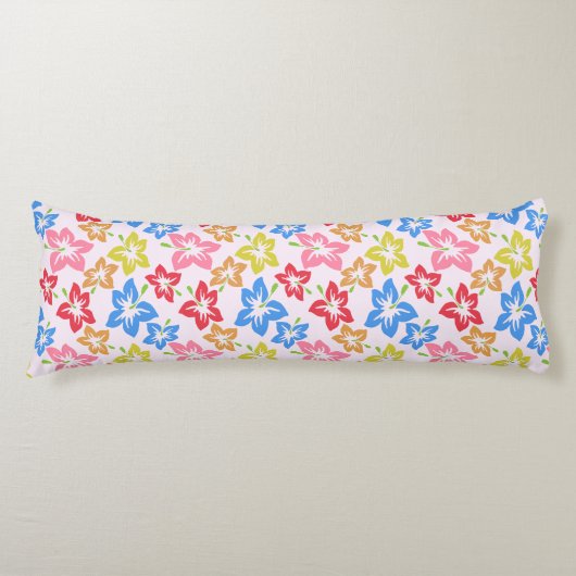 Coussins Longs Hibiscus Coloré, Motif De Fleurs (Devant)