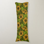 Coussins Longs hibiscus jaune (Devant (Vertical))