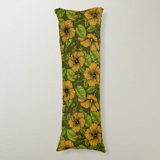 Coussins Longs hibiscus jaune (Devant (Vertical))