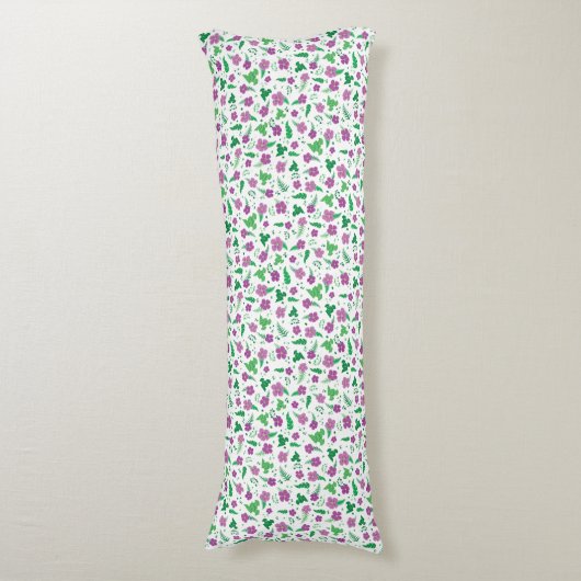 Coussins Longs Hibiscus pourpre (Devant (Vertical))