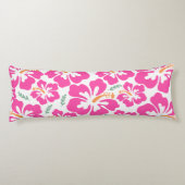 Coussins Longs Hibiscus rose esthétique répétition motif (Dos)