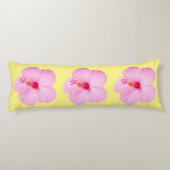 Coussins Longs Hibiscus rose Fleur tropicale (Dos)