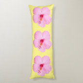 Coussins Longs Hibiscus rose Fleur tropicale (Dos (Vertical))