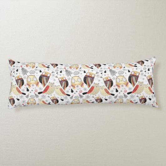 Coussins Longs Hibou drôle de texture (Dos)