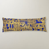 Coussins Longs Hiéroglyphe égyptien Lapis Lazuli et Gold (Dos)