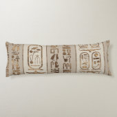 Coussins Longs Hiéroglyphes égyptiens Pastel Gold (Dos)