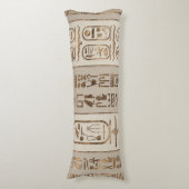 Coussins Longs Hiéroglyphes égyptiens Pastel Gold (Devant (Vertical))