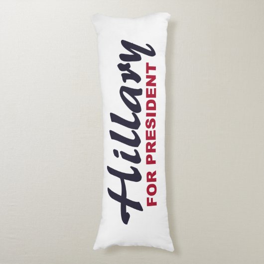 Coussins Longs Hillary Clinton pour le président (devant Vertical)