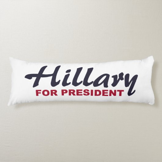 Coussins Longs Hillary Clinton pour le président (Devant)