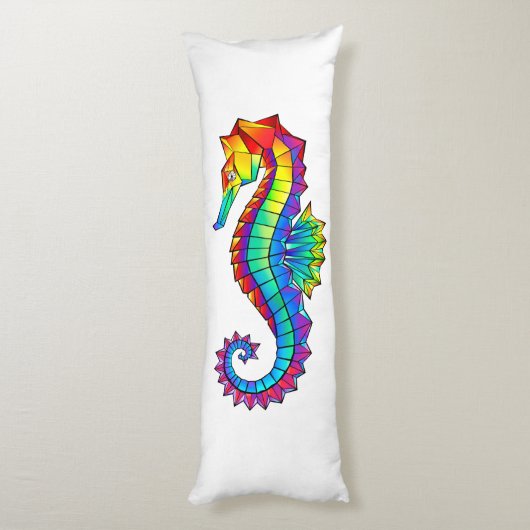 Coussins Longs Hippocampe polygonal arc-en-ciel (Dos (Vertical))