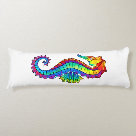 Coussins Longs Hippocampe polygonal arc-en-ciel (Devant)